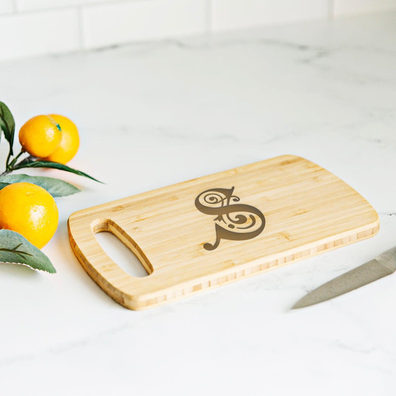 Flourish Monogram Medium Easy Carry Cutting Board -  - Qualtry
