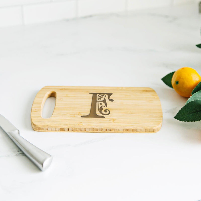Flourish Monogram Medium Easy Carry Cutting Board -  - Qualtry