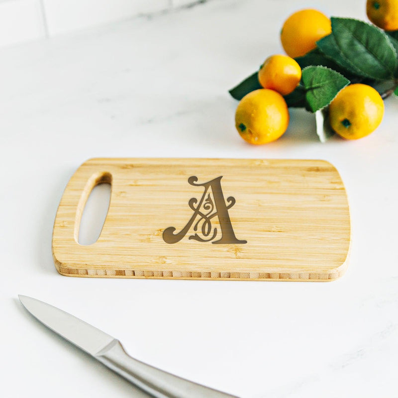 Flourish Monogram Medium Easy Carry Cutting Board -  - Qualtry