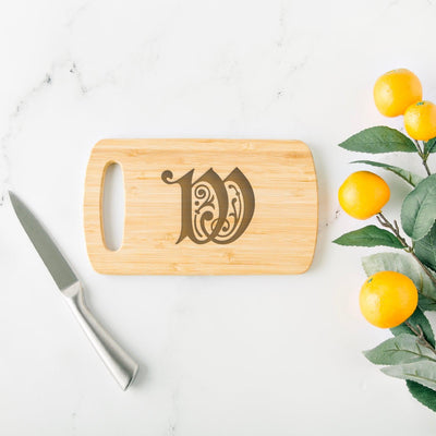 Flourish Monogram Medium Easy Carry Cutting Board -  - Qualtry
