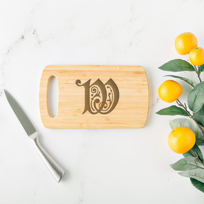 Flourish Monogram Medium Easy Carry Cutting Board -  - Qualtry