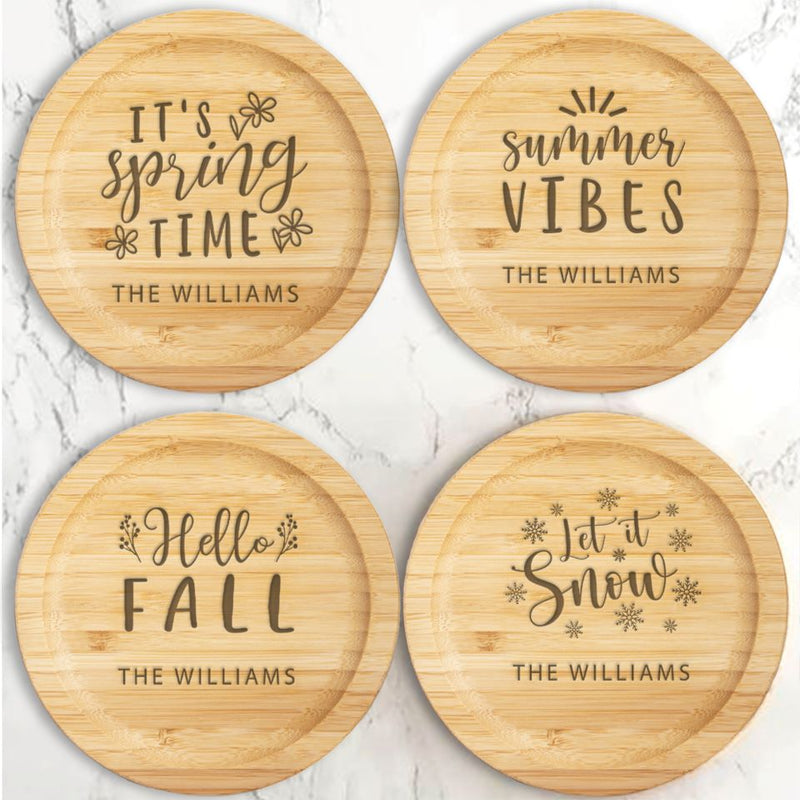 Personalized Seasonal Cookie Jars with 4 Lids -  - Qualtry