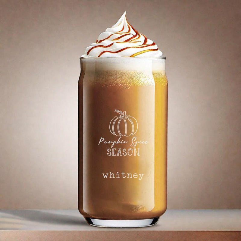 Personalized Fall Glass Can - 16oz -  - JDS