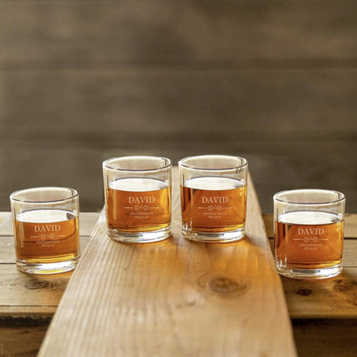 Personalized Groomsmen Lowball Glasses -  - JDS