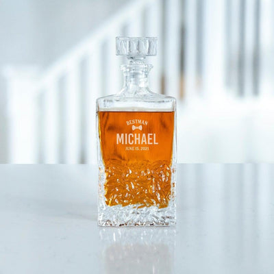 Personalized Best Man Rectangular 24 oz. Decanter -  - JDS