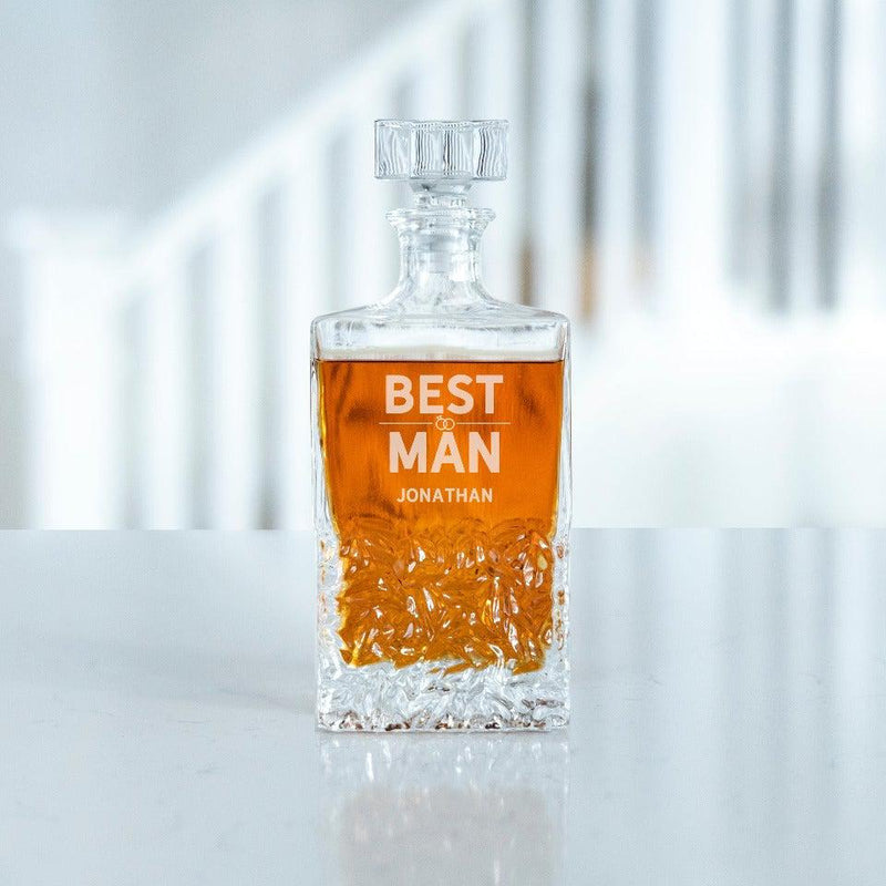 Personalized Best Man Rectangular 24 oz. Decanter -  - JDS