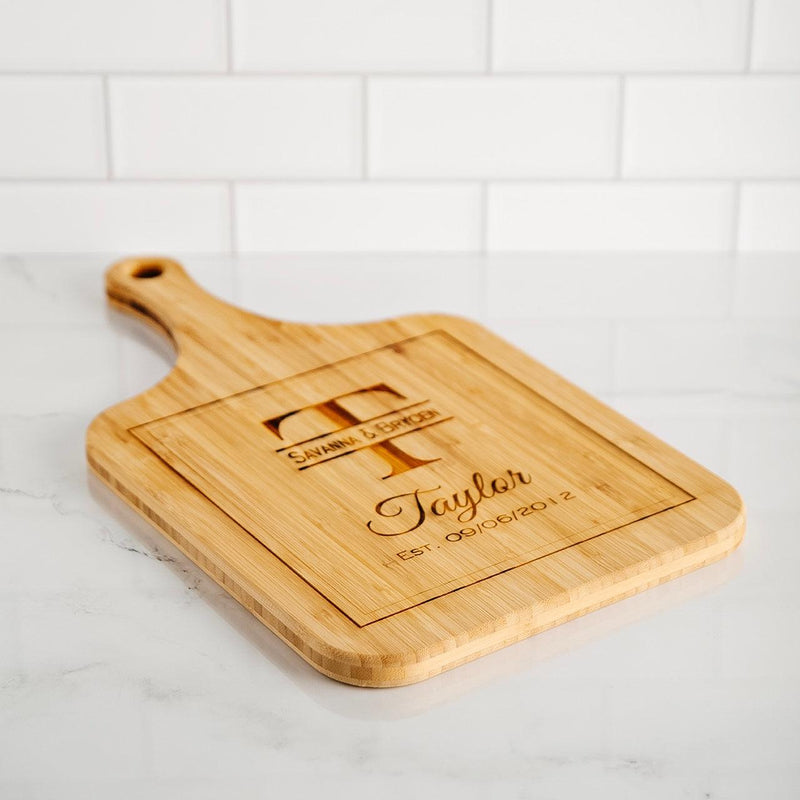 Personalized Handled Serving Boards (Modern Collection)- XL -  - Qualtry