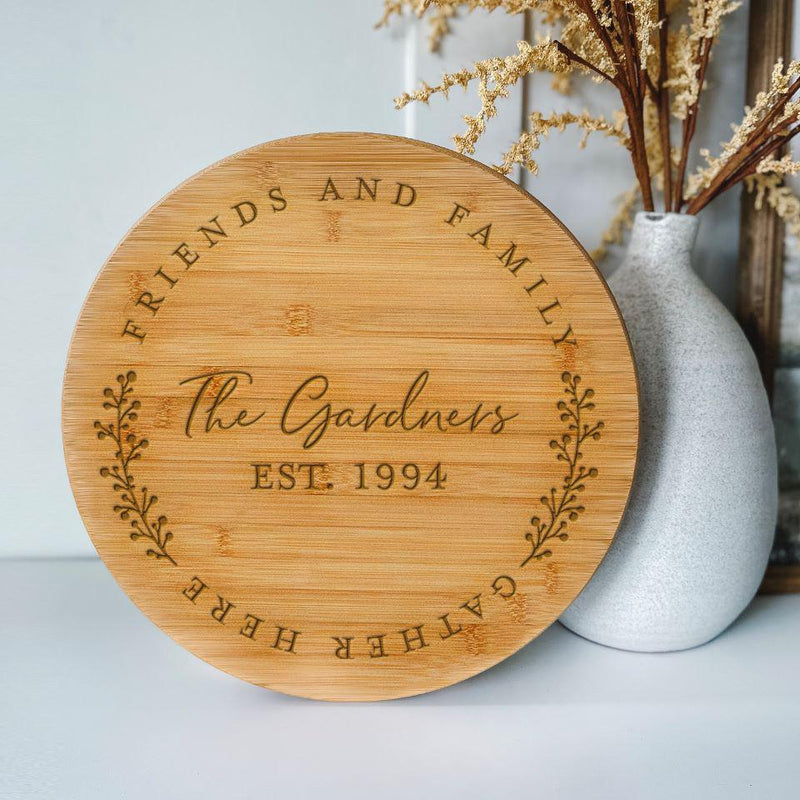 Personalized Bamboo Lazy Susan -  - Qualtry