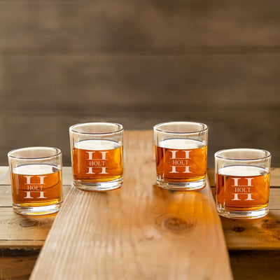 Personalized Lowball Whiskey Glasses -  - Completeful