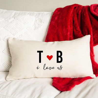 Personalized Valentine's Day Lumbar Pillow Covers -