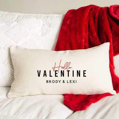 Personalized Valentine's Day Lumbar Pillow Covers -