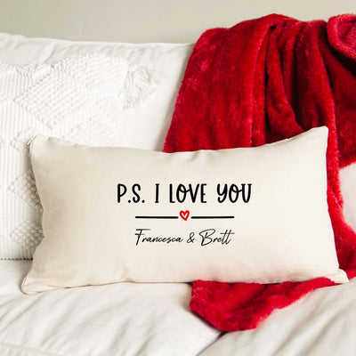 Personalized Valentine's Day Lumbar Pillow Covers -