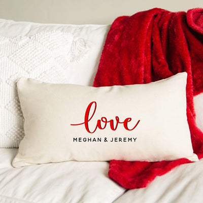 Personalized Valentine's Day Lumbar Pillow Covers -