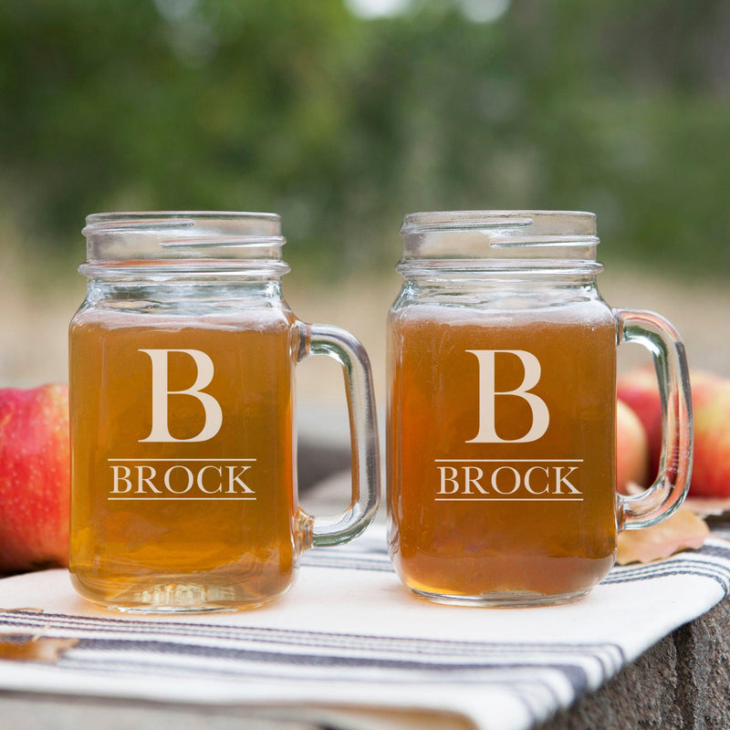 Personalized Mason Jar Drinking Glasses -  - Qualtry