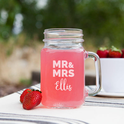 Personalized Mason Jar Drinking Glasses -  - Qualtry