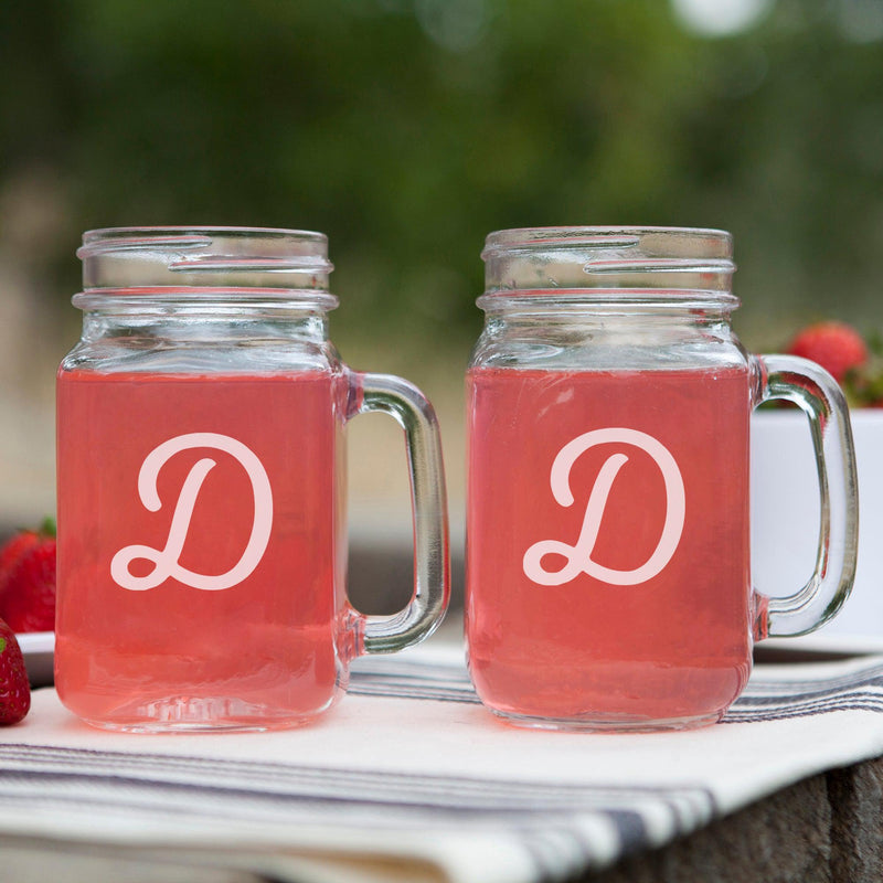 Personalized Mason Jar Drinking Glasses -  - Lazerworx