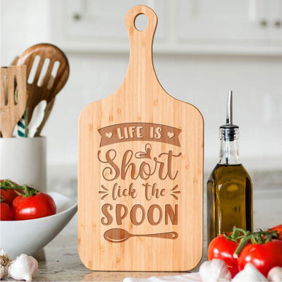 Life is Short Handled Serving Board - Medium -  - Qualtry