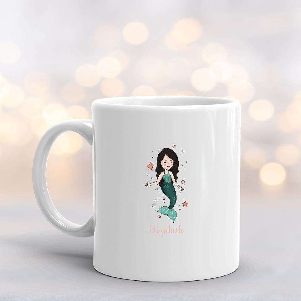 Personalized Mermaid Mugs 11oz. -