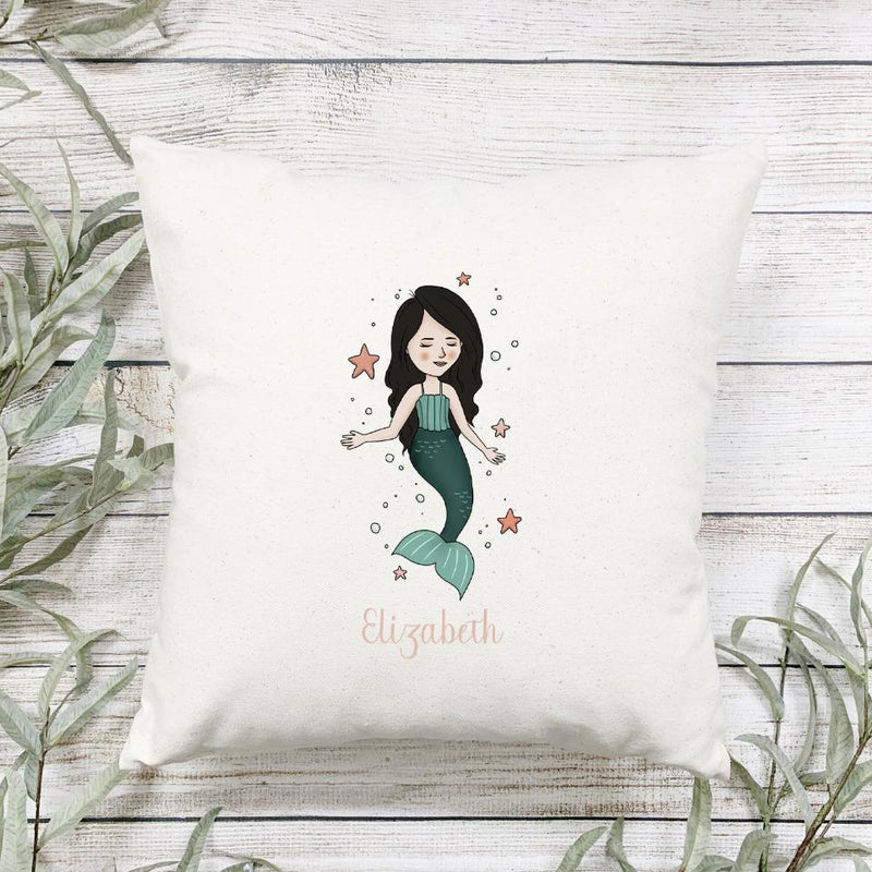 Personalized Mermaid Throw Pillow Covers -