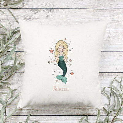 Personalized Mermaid Throw Pillow Covers -