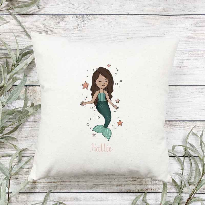 Personalized Mermaid Throw Pillow Covers -