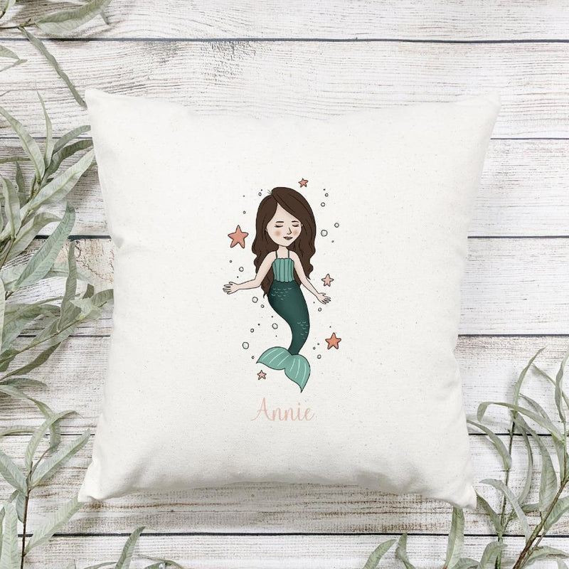 Personalized Mermaid Throw Pillow Covers -