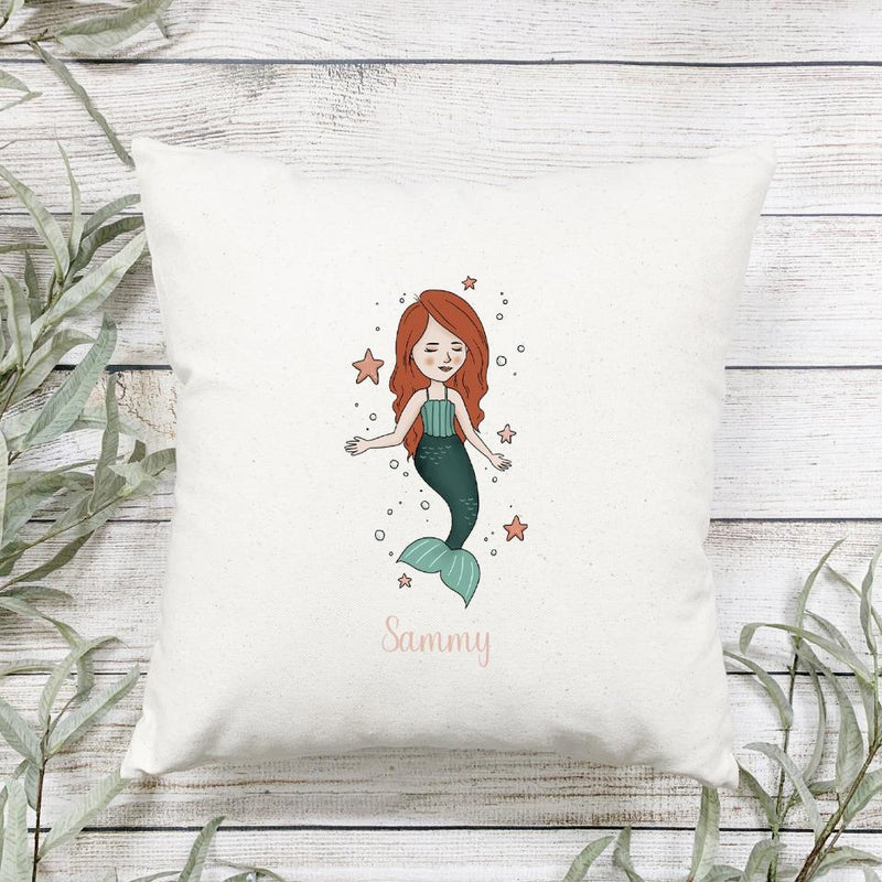 Personalized Mermaid Throw Pillow Covers -
