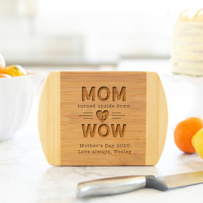 Rounded Two-Tone (Rounded Edge) Bamboo Cutting Boards for Mom -  - Completeful