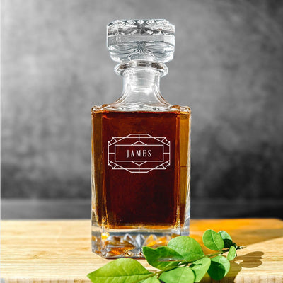 Personalized Square Decanter - Modern Designs -  - Lazerworx