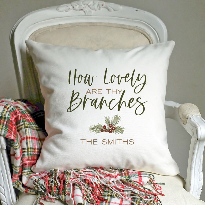 Personalized Woodland Christmas Throw Pillow Covers -  - Qualtry