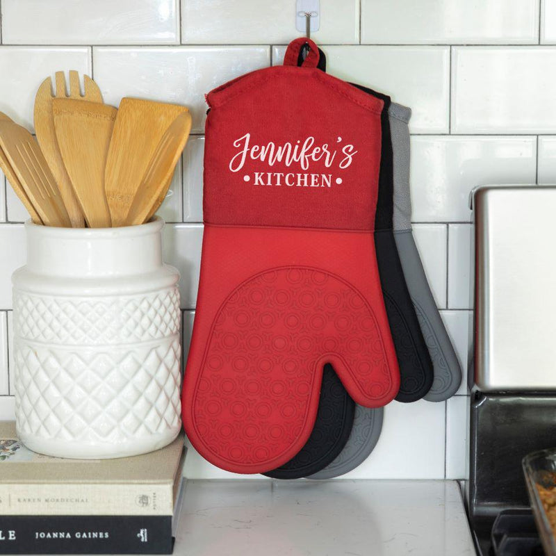 Personalized Oven Mitts - Custom Silicone Oven Mitts – A Gift Personalized