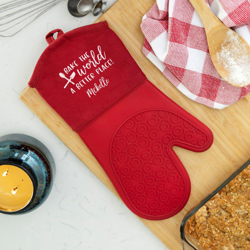 Personalized Silicone Oven Mitts -