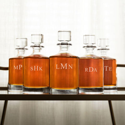 Personalized 30 oz. Glass Decanter - Set of 5 -  - JDS