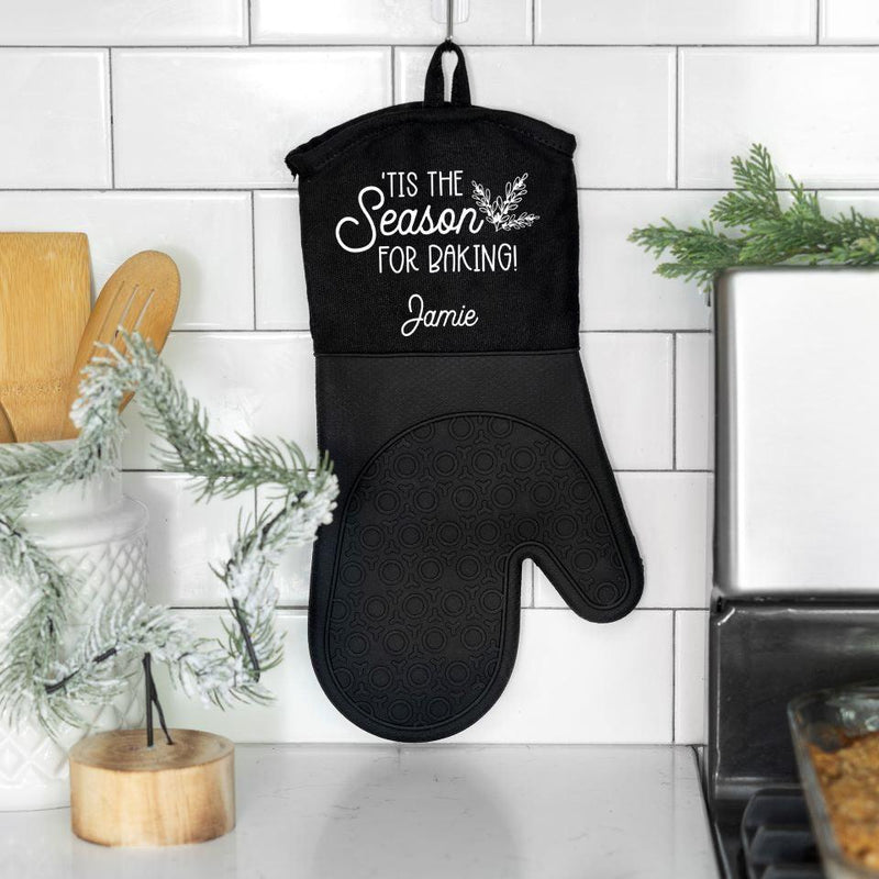 Personalized Christmas Silicone Oven Mitts -  - Qualtry