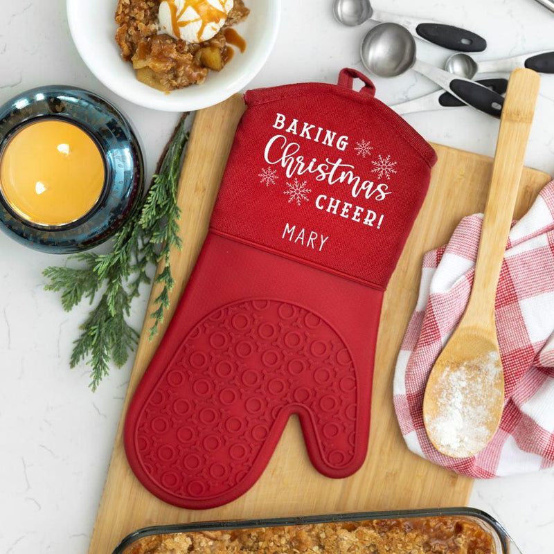 Personalized Christmas Silicone Oven Mitts -  - Qualtry