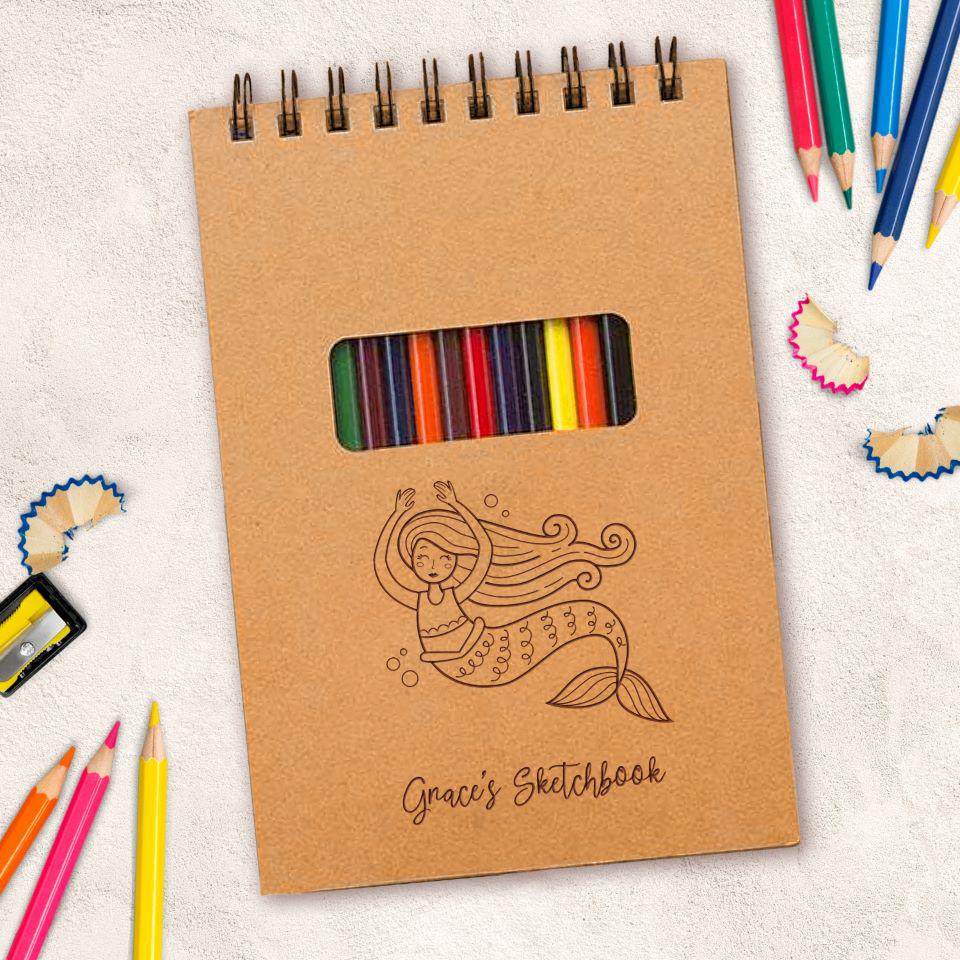 Personalized Sketch Pad, Custom Sketchbook for Kids, Young Artists Gifts,  Gift for Daughter, Granddaughter Present, Rainbow Sketch Book 