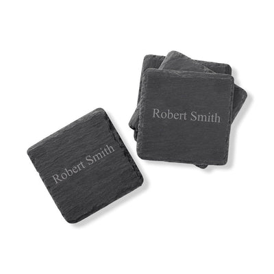 Personalized Slate Coasters - Set of 2 -  - Lazerworx