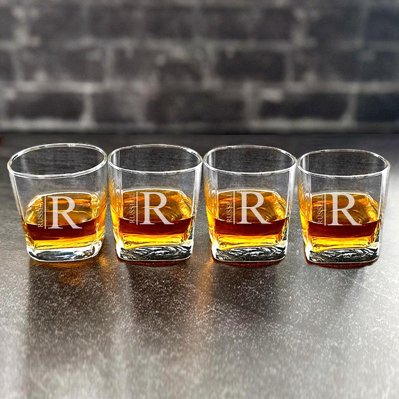 Personalized Square Cocktail Glass -