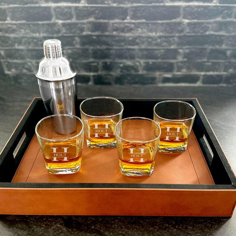 Personalized Square Cocktail Glass -