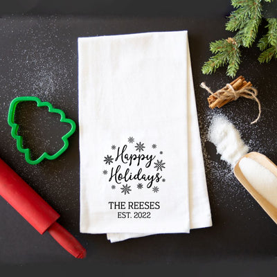 Personalized Holiday Tea Towels -  - Qualtry