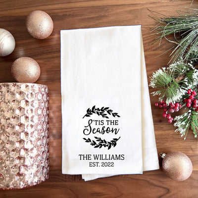 Personalized Holiday Tea Towels -  - Qualtry