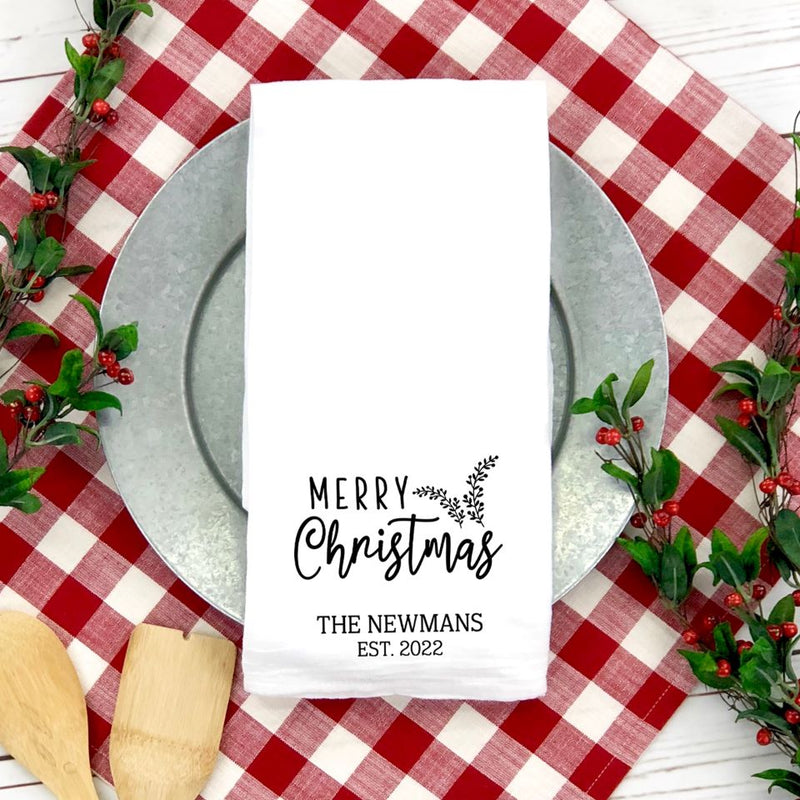Personalized Holiday Tea Towels -  - Qualtry