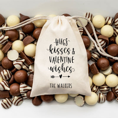Personalized Valentine's Day Small Gift Bags - Calligraphy Designs -