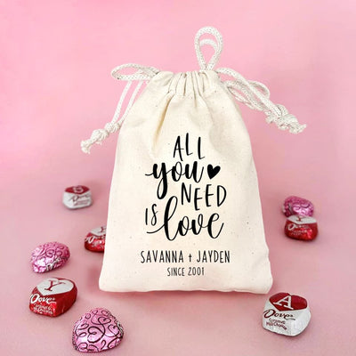 Personalized Valentine's Day Small Gift Bags - Calligraphy Designs -  - Qualtry