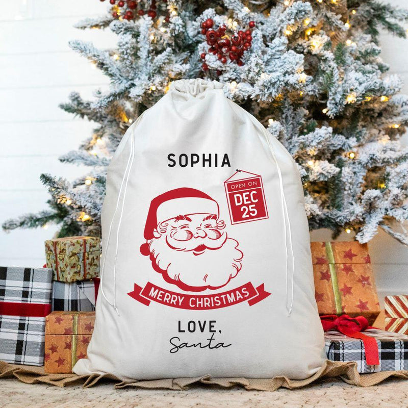 Personalized Christmas Velvet Santa Bags -  - Qualtry