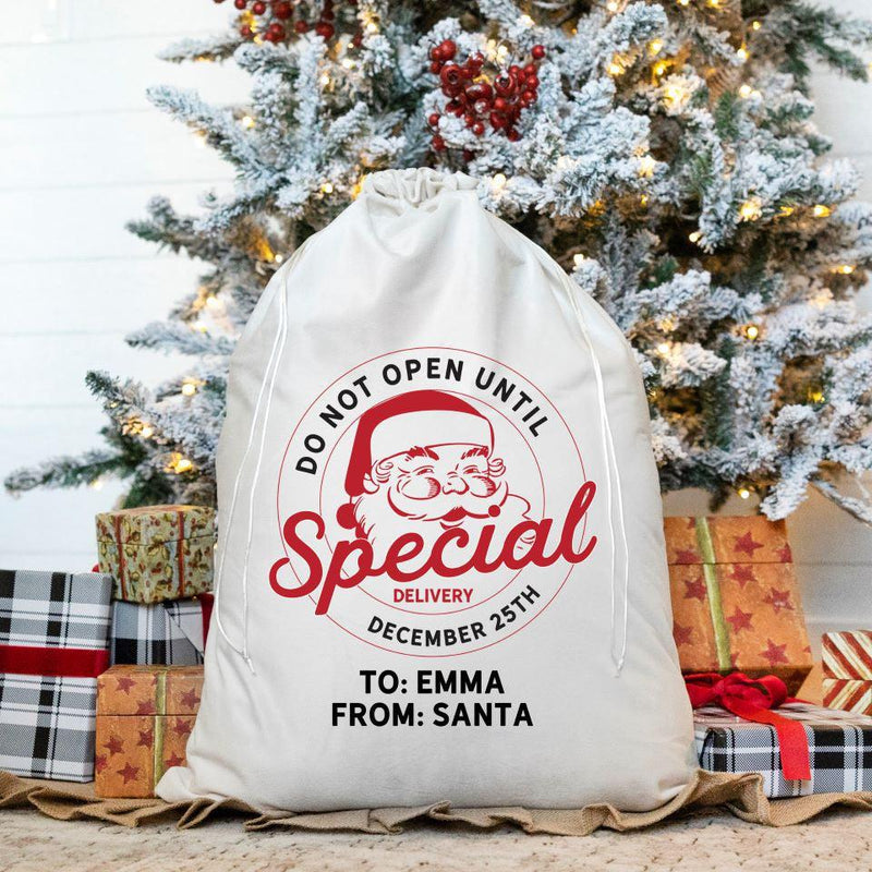 Personalized Christmas Velvet Santa Bags -  - Qualtry