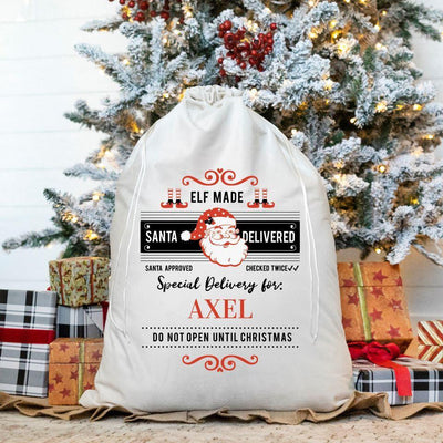 Personalized Christmas Velvet Santa Bags -  - Qualtry