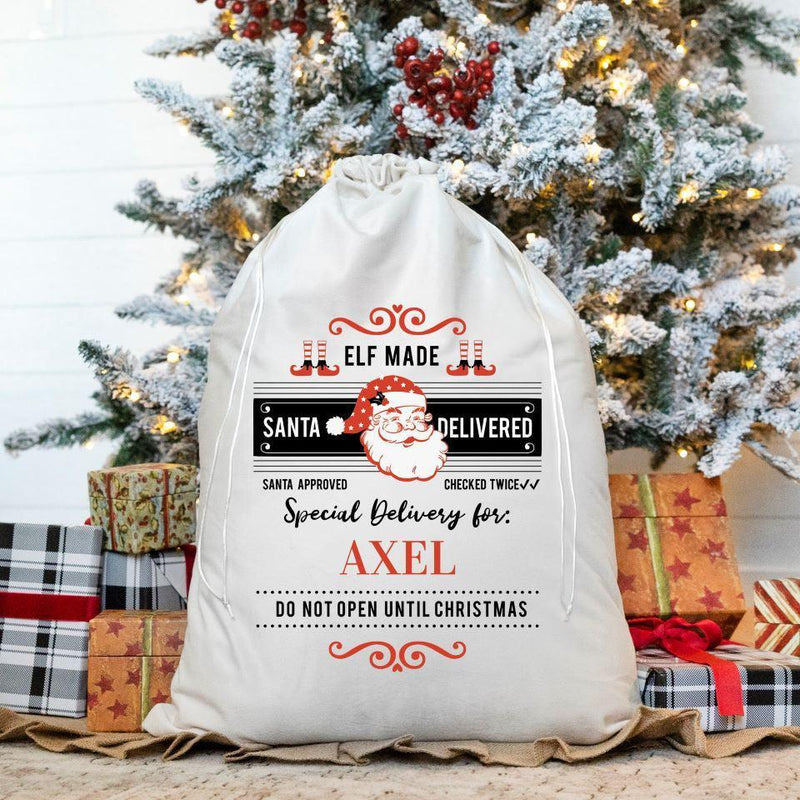 Personalized Christmas Velvet Santa Bags -  - Qualtry
