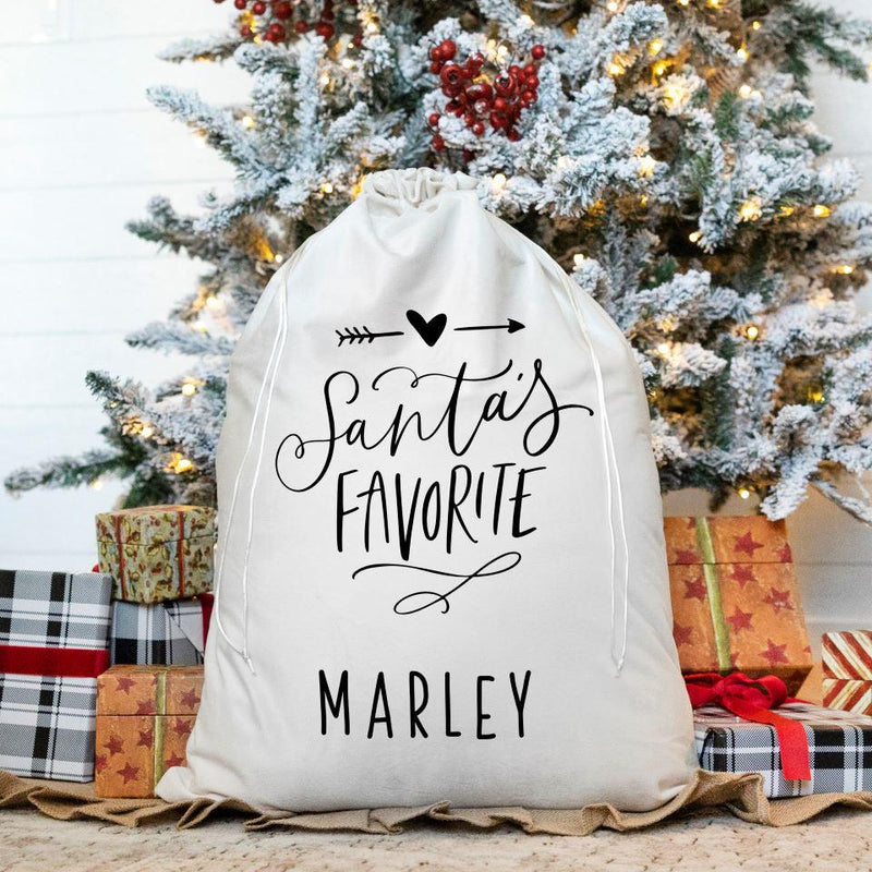 Personalized Christmas Velvet Santa Bags -  - Qualtry
