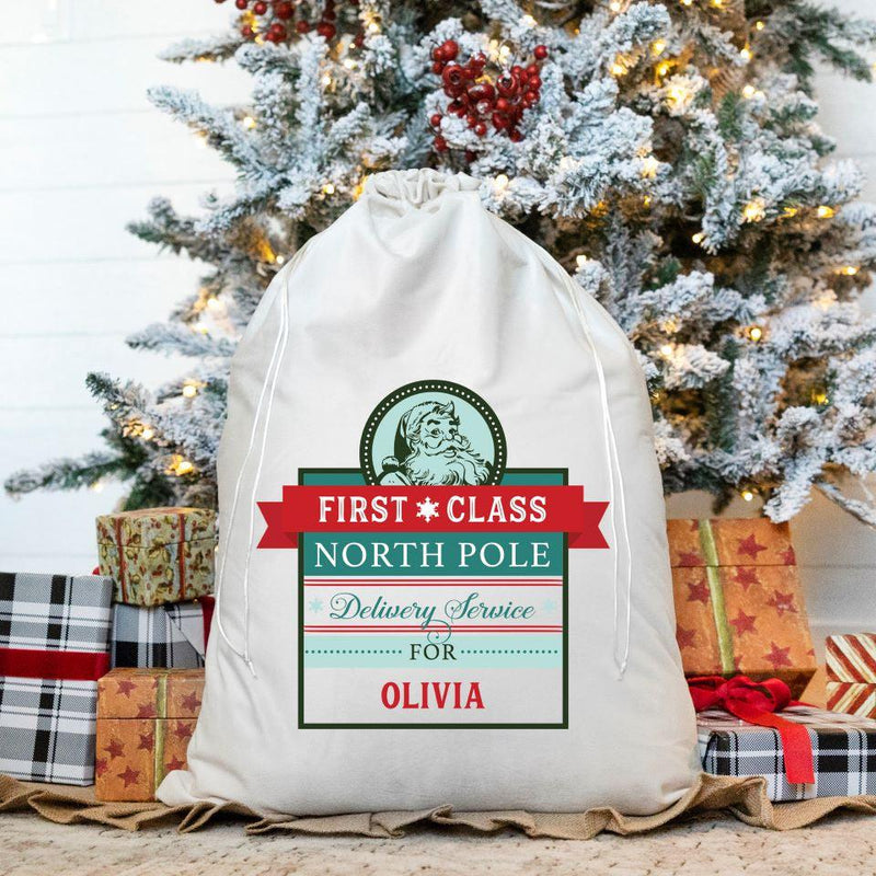 Personalized Christmas Velvet Santa Bags -  - Qualtry